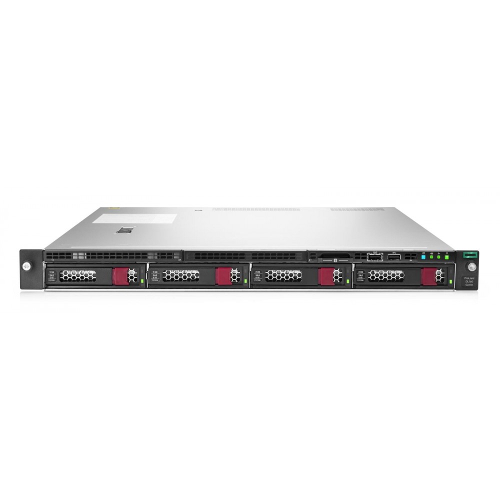 Сервер HPE Proliant DL160 Gen10, 1(up2)x 4208 Xeon-S 8C 2.1GHz, 1x16GB-R DDR4, S100i/ZM (RAID 0,1,5,10) noHDD (4 LFF 3.5'' HP) 1x500W (up2), 2x1Gb/s, noDVD, iLO5, Rack1U, 3-3-3